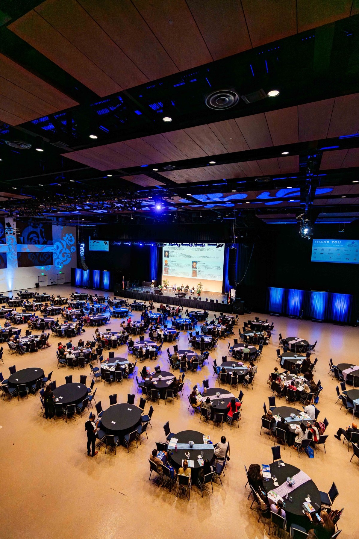 Main ballroom event view from above
